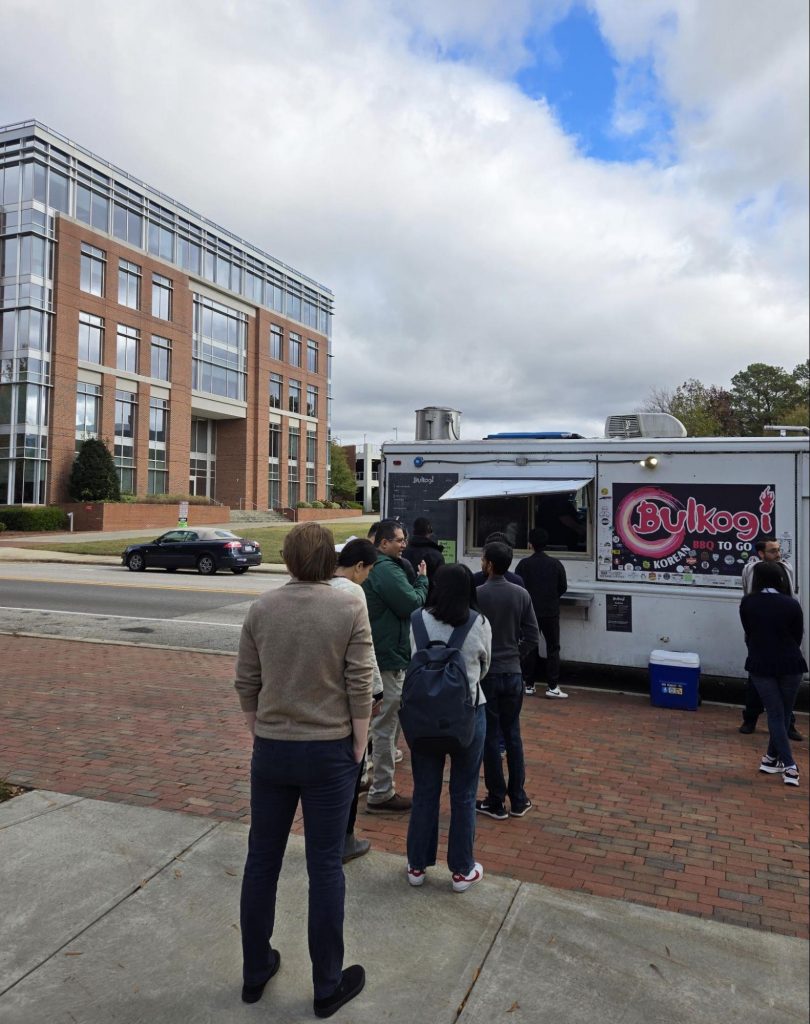 people in line at a food truck